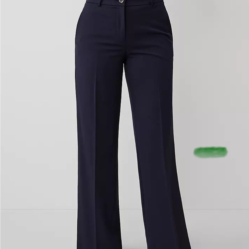 Ann Taylor Navy Wide-Leg Pants